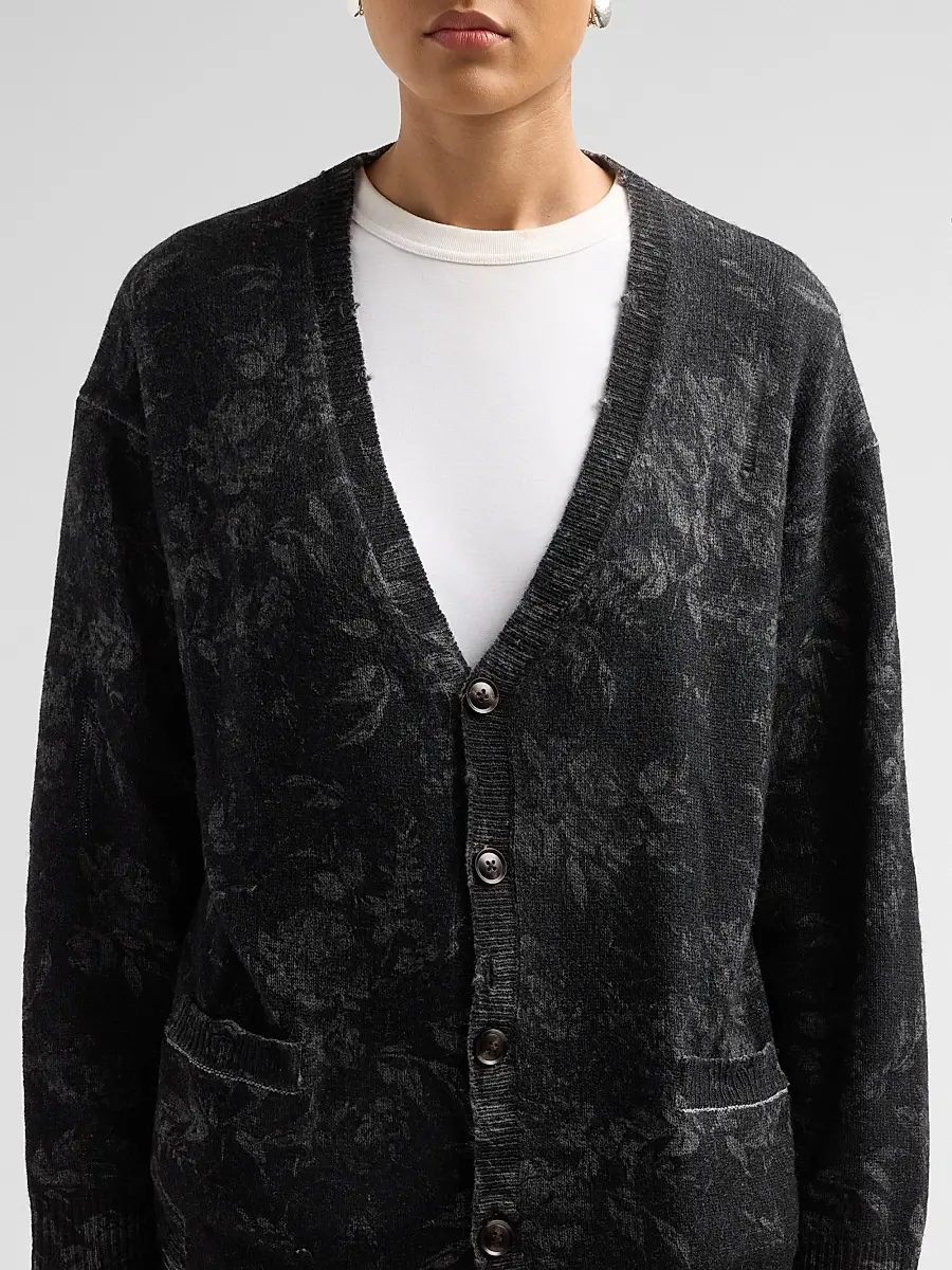 R13 Women's Floral Wool Boyfriend Cardigan | Thumbnail 5 R13 Women's Floral Wool Boyfriend Cardigan | Thumbnail 5