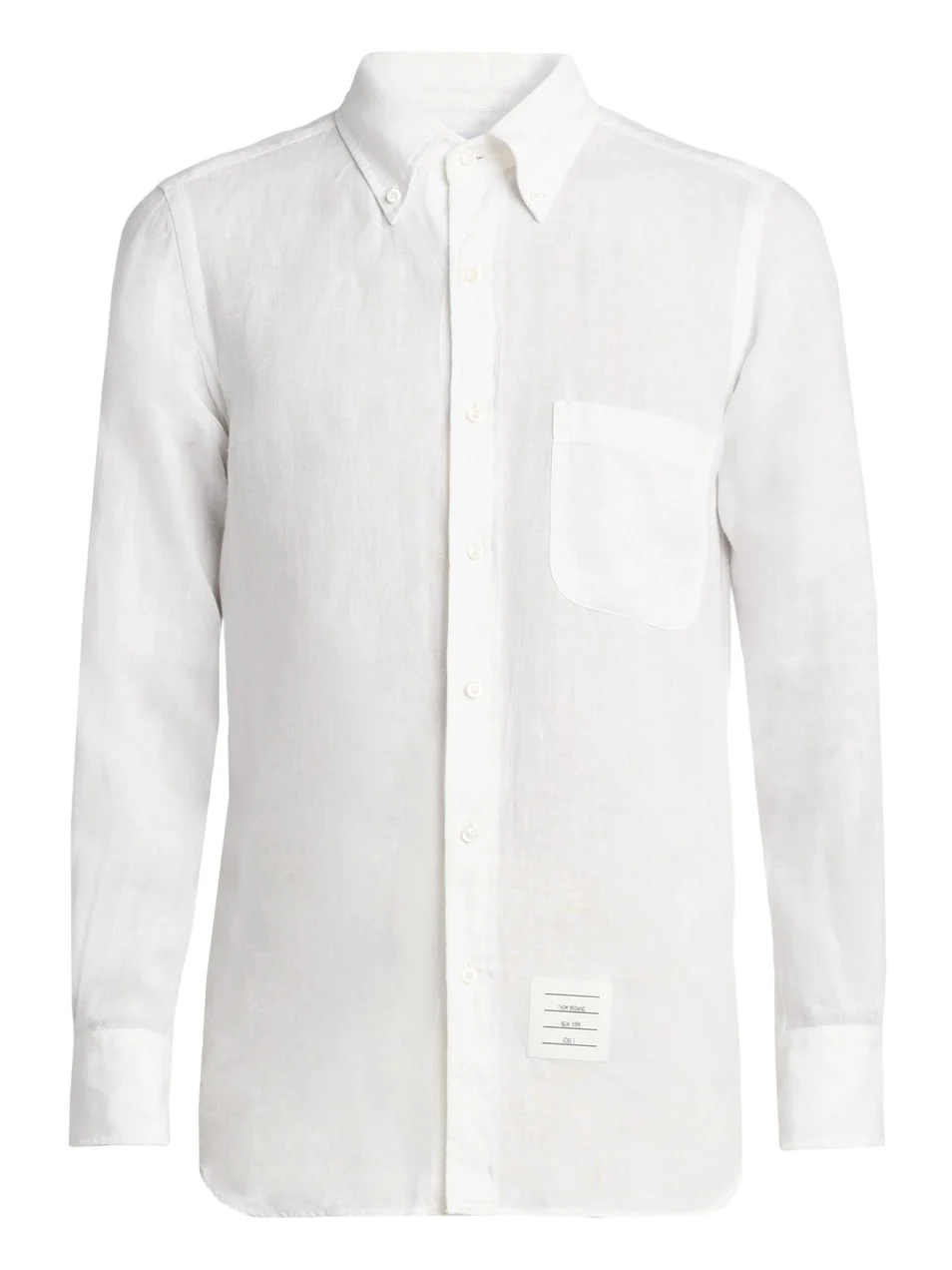 Thom Browne Men's Engineered 4-Bar Linen Straight-Fit Shirt