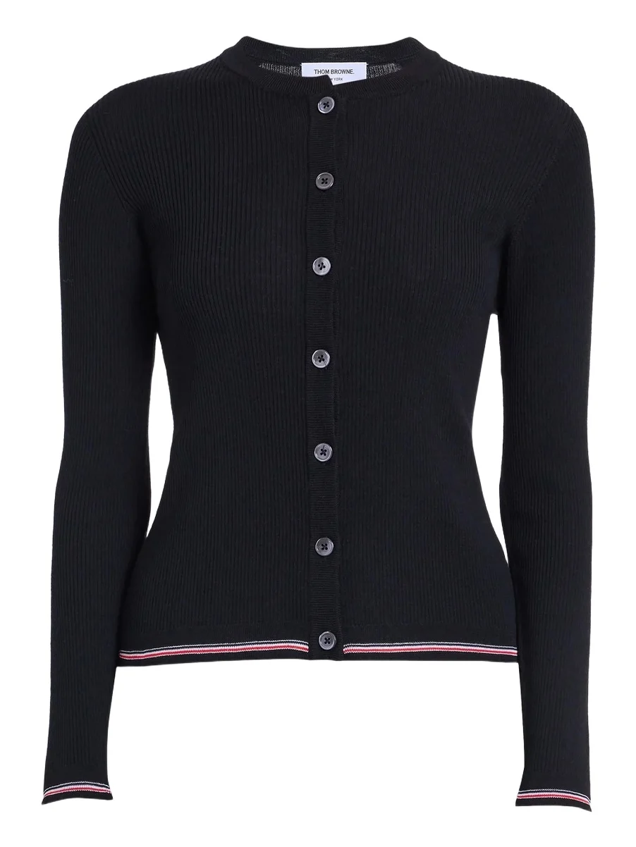 Women's RWB Rib-Stitch Wool Cardigan Women's RWB Rib-Stitch Wool Cardigan
