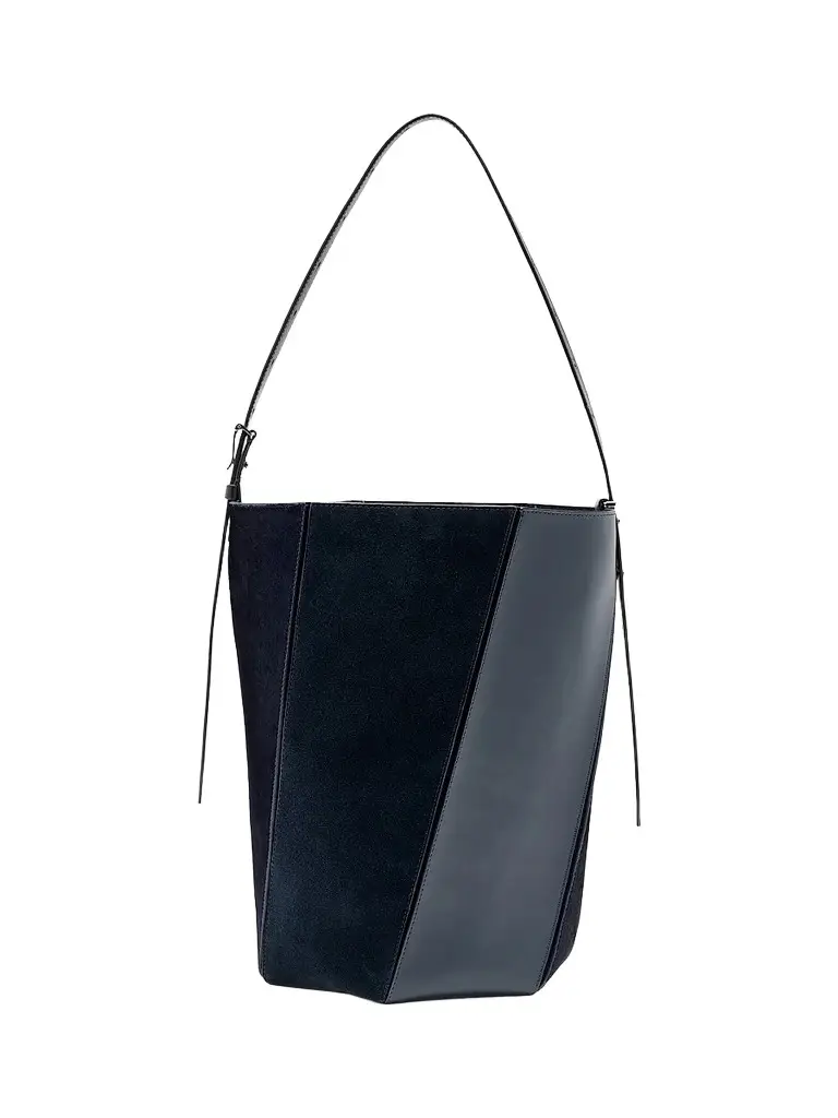 Proenza Schouler Women's Hex Leather Bucket Bag - Deep Navy | Image 1 Proenza Schouler Women's Hex Leather Bucket Bag - Deep Navy | Image 1
