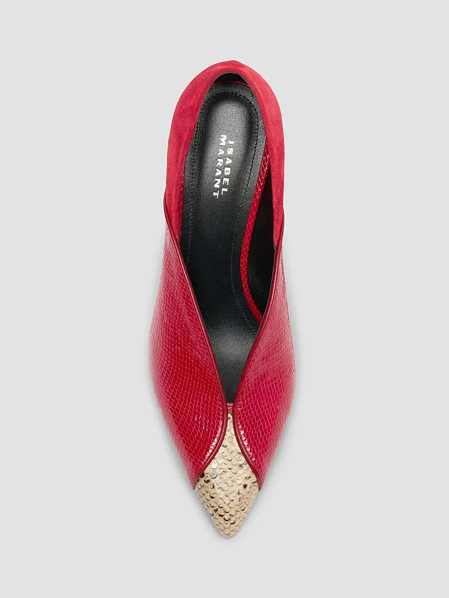 Isabel Marant Women's Luza 90MM Leather-Velvet Pumps | Thumbnail 5 Isabel Marant Women's Luza 90MM Leather-Velvet Pumps | Thumbnail 5