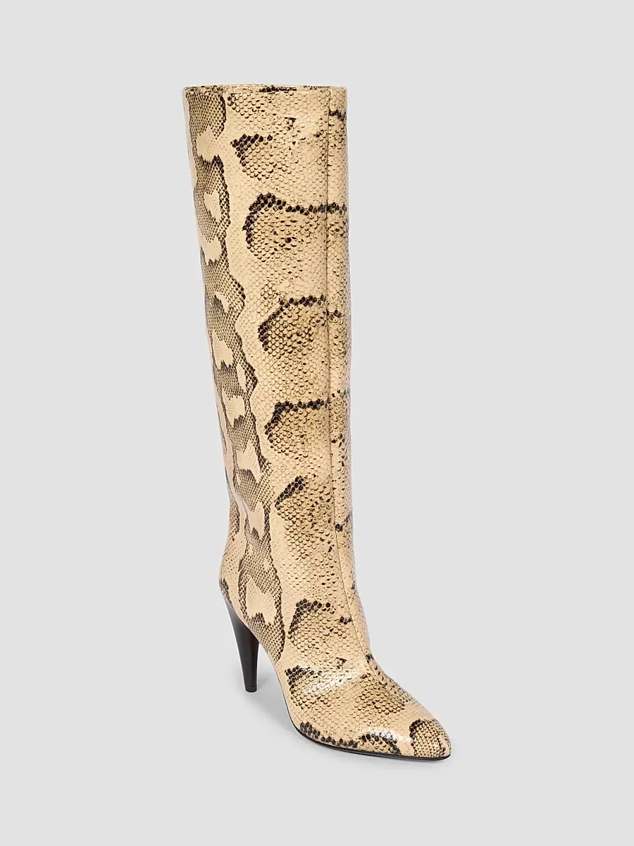 Isabel Marant Women's Jany 90MM Snakeskin-Embossed Leather Boots | Thumbnail 2 Isabel Marant Women's Jany 90MM Snakeskin-Embossed Leather Boots | Thumbnail 2