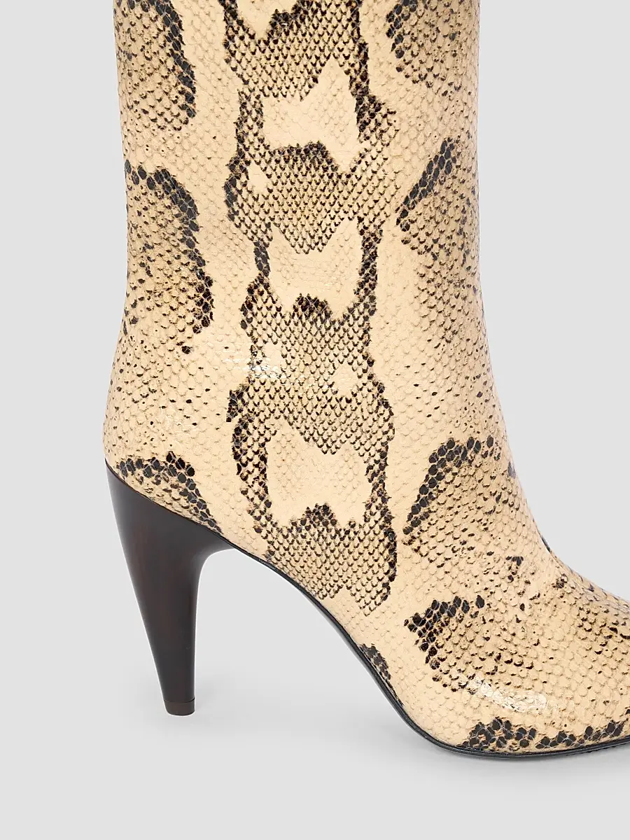 Isabel Marant Women's Jany 90MM Snakeskin-Embossed Leather Boots | Thumbnail 5 Isabel Marant Women's Jany 90MM Snakeskin-Embossed Leather Boots | Thumbnail 5