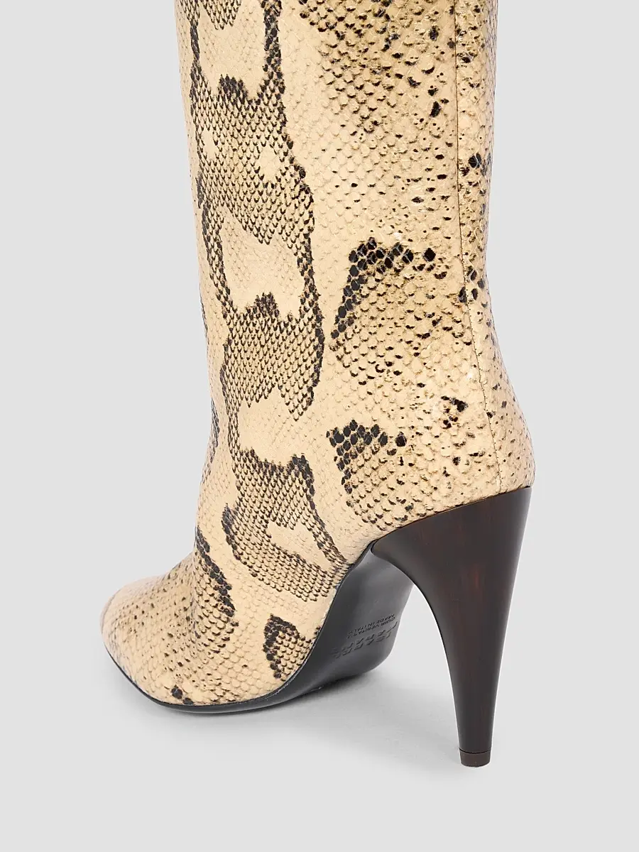 Isabel Marant Women's Jany 90MM Snakeskin-Embossed Leather Boots | Thumbnail 7 Isabel Marant Women's Jany 90MM Snakeskin-Embossed Leather Boots | Thumbnail 7