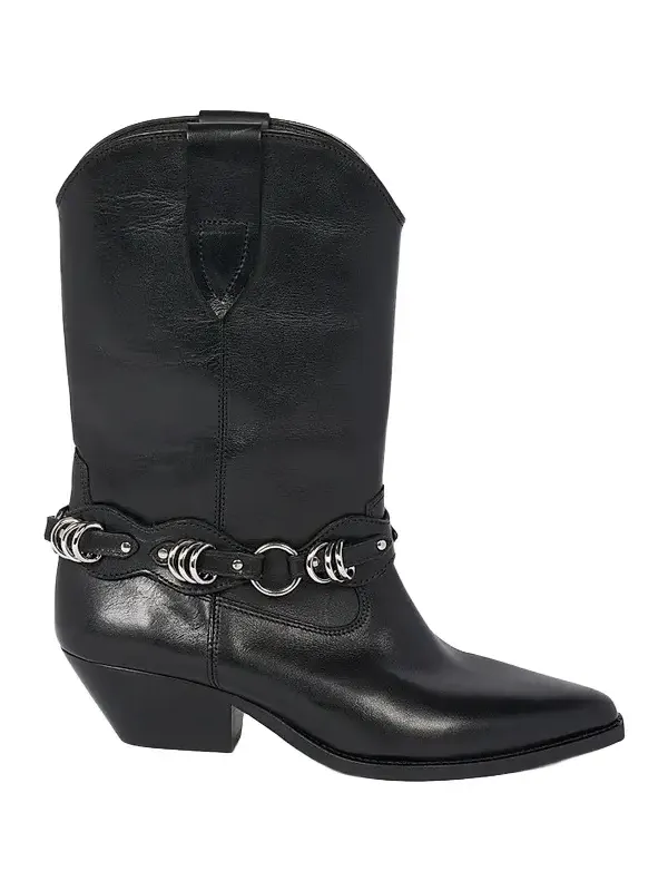 Isabel Marant Women's Duerto 40MM Leather Cowboy Boots