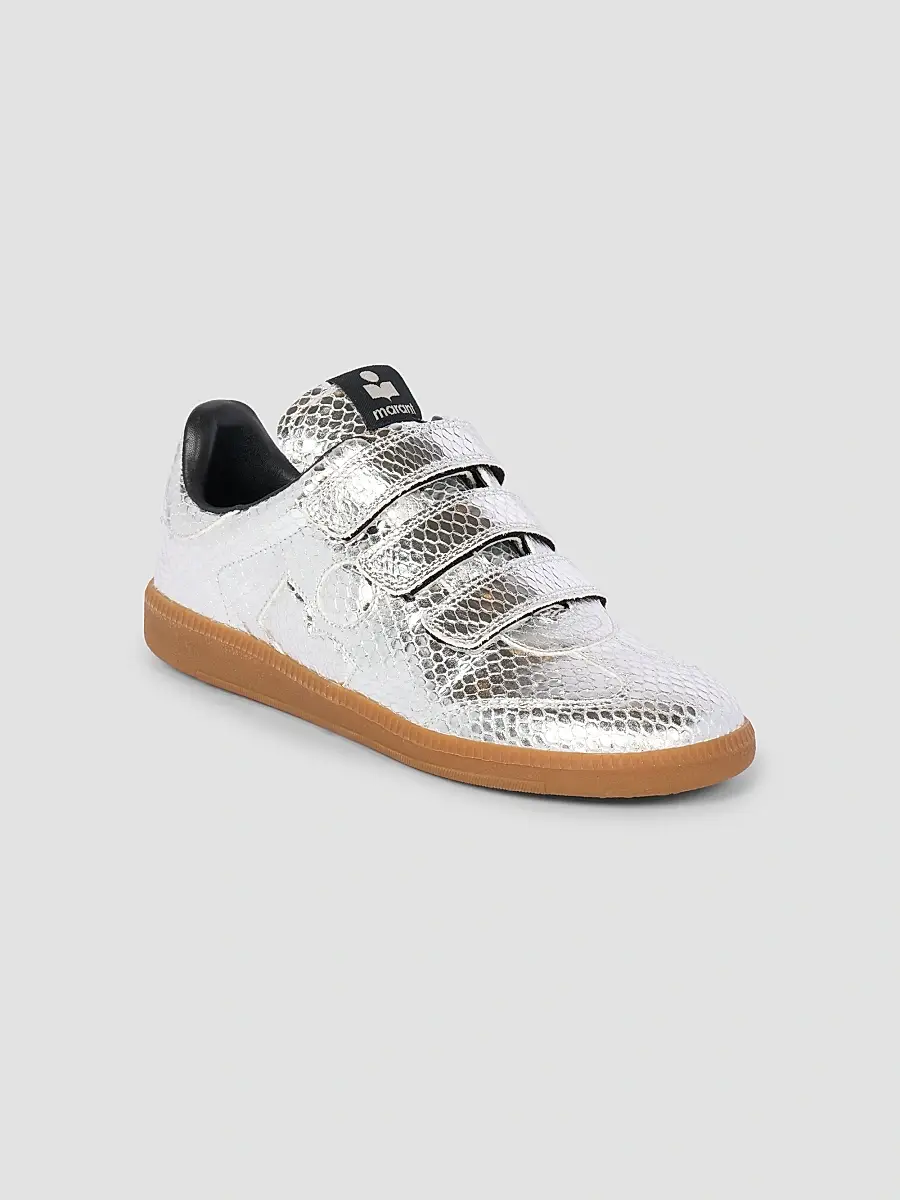 Isabel Marant Women's Beth Snake-Embossed Leather Low-Top Sneakers | Thumbnail 2 Isabel Marant Women's Beth Snake-Embossed Leather Low-Top Sneakers | Thumbnail 2