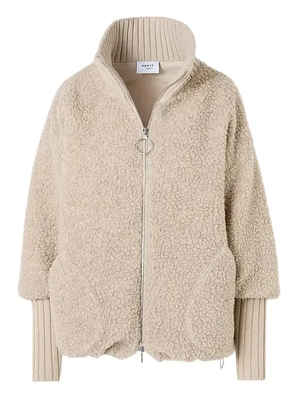 Akris punto Women's Bouclé Fleece Relaxed-Fit Coat