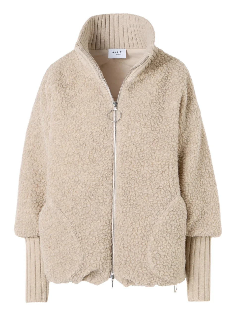 Women's Bouclé Fleece Relaxed-Fit Coat