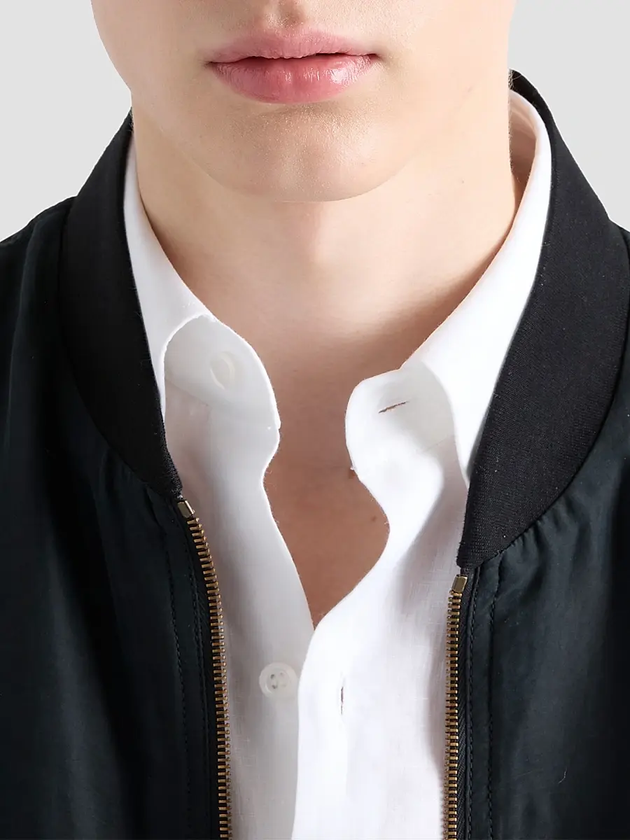 Prada Men's Silk Bomber Jacket | Thumbnail 5