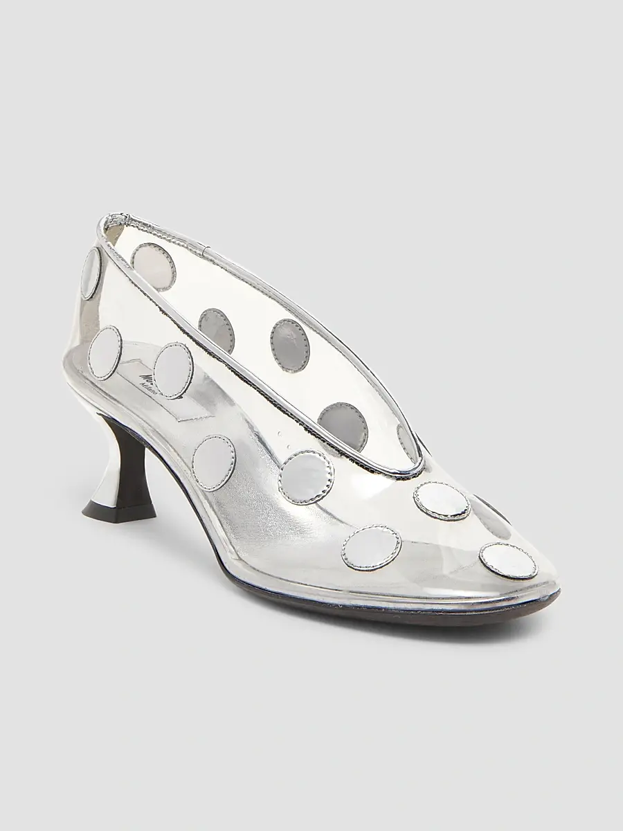 MOSCHINO Women's Duck 55MM Transparent Polka Dot Pumps | Thumbnail 2 MOSCHINO Women's Duck 55MM Transparent Polka Dot Pumps | Thumbnail 2