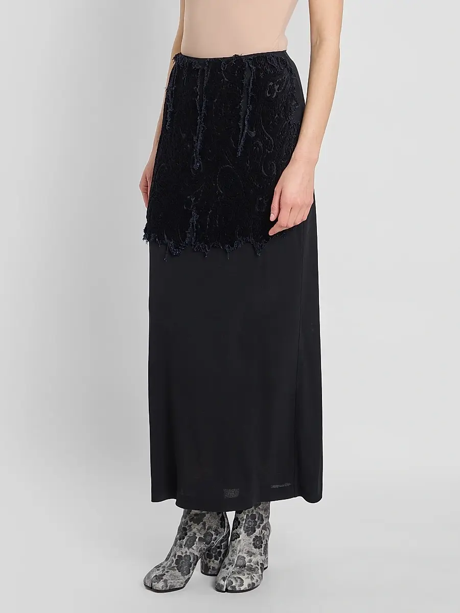 Maison Margiela Women's Textured Paisley Maxi Skirt | Thumbnail 4