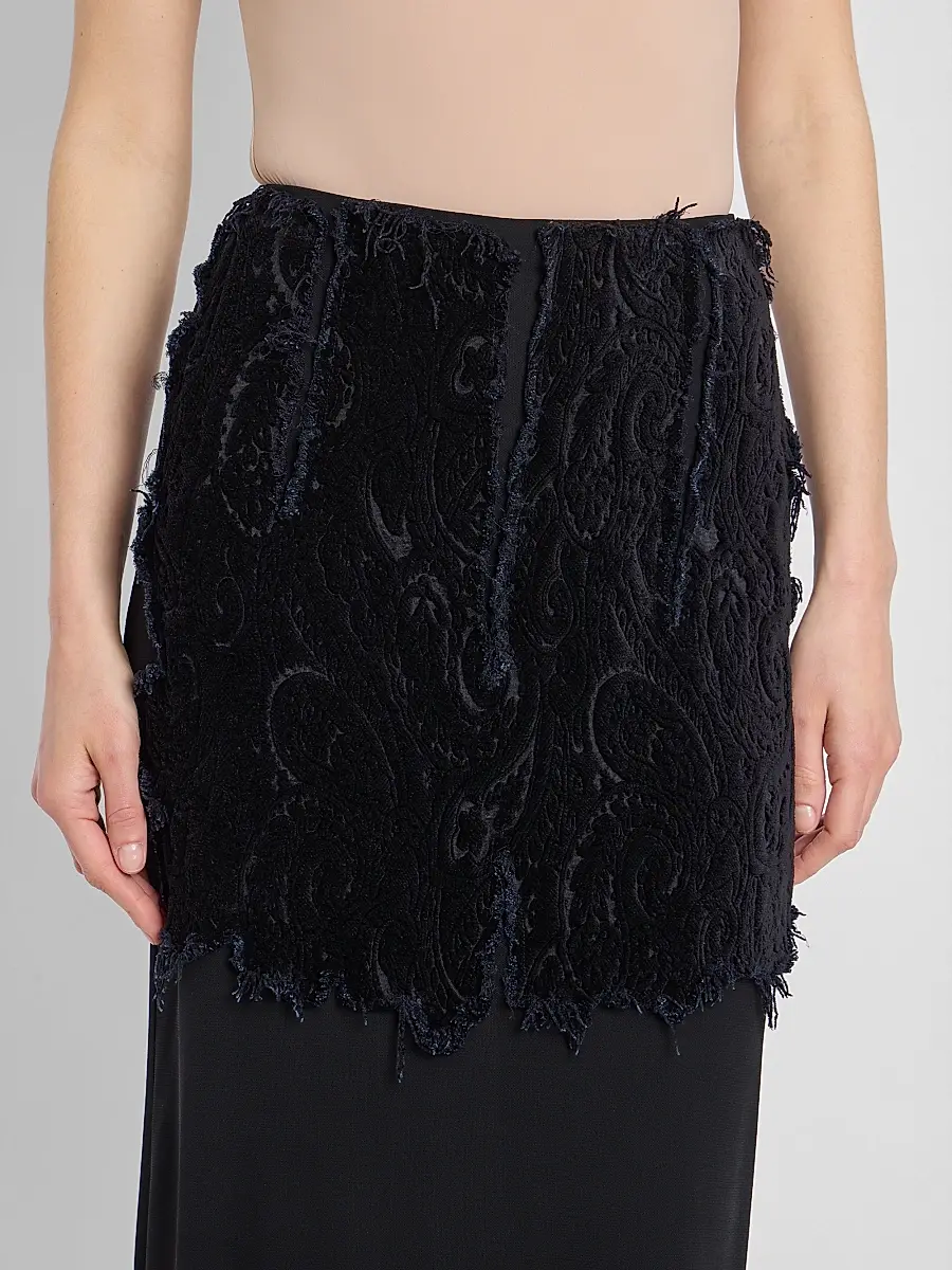 Maison Margiela Women's Textured Paisley Maxi Skirt | Thumbnail 5