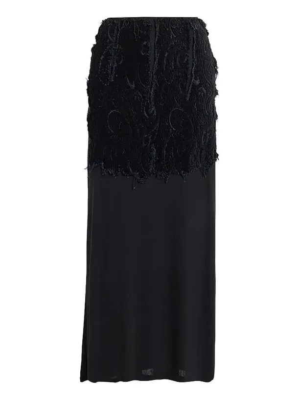Women's Textured Paisley Maxi Skirt Women's Textured Paisley Maxi Skirt