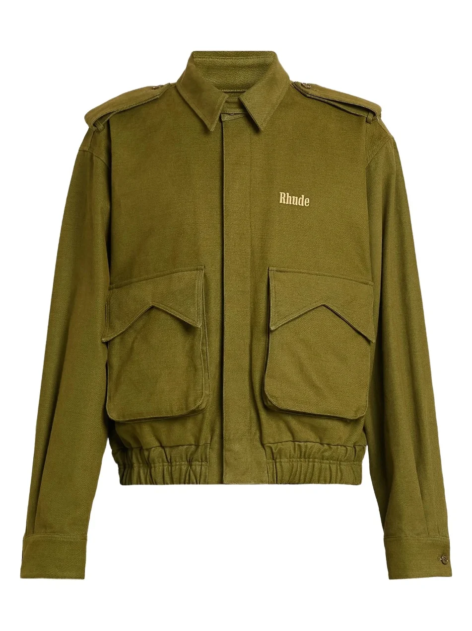 Rhude Men's Logo Cotton Pilot Jacket
