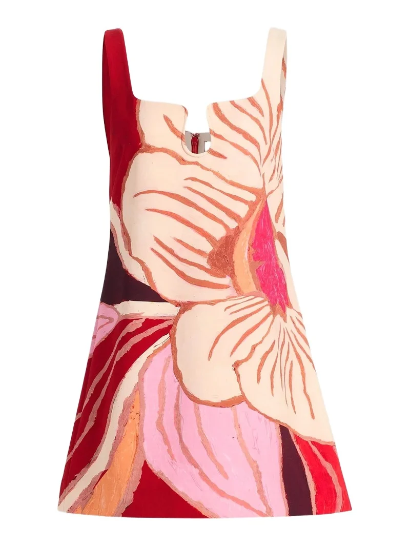 Women's Femme Fatale Llewellyn Floral Linen-Blend Mini Dress Women's Femme Fatale Llewellyn Floral Linen-Blend Mini Dress