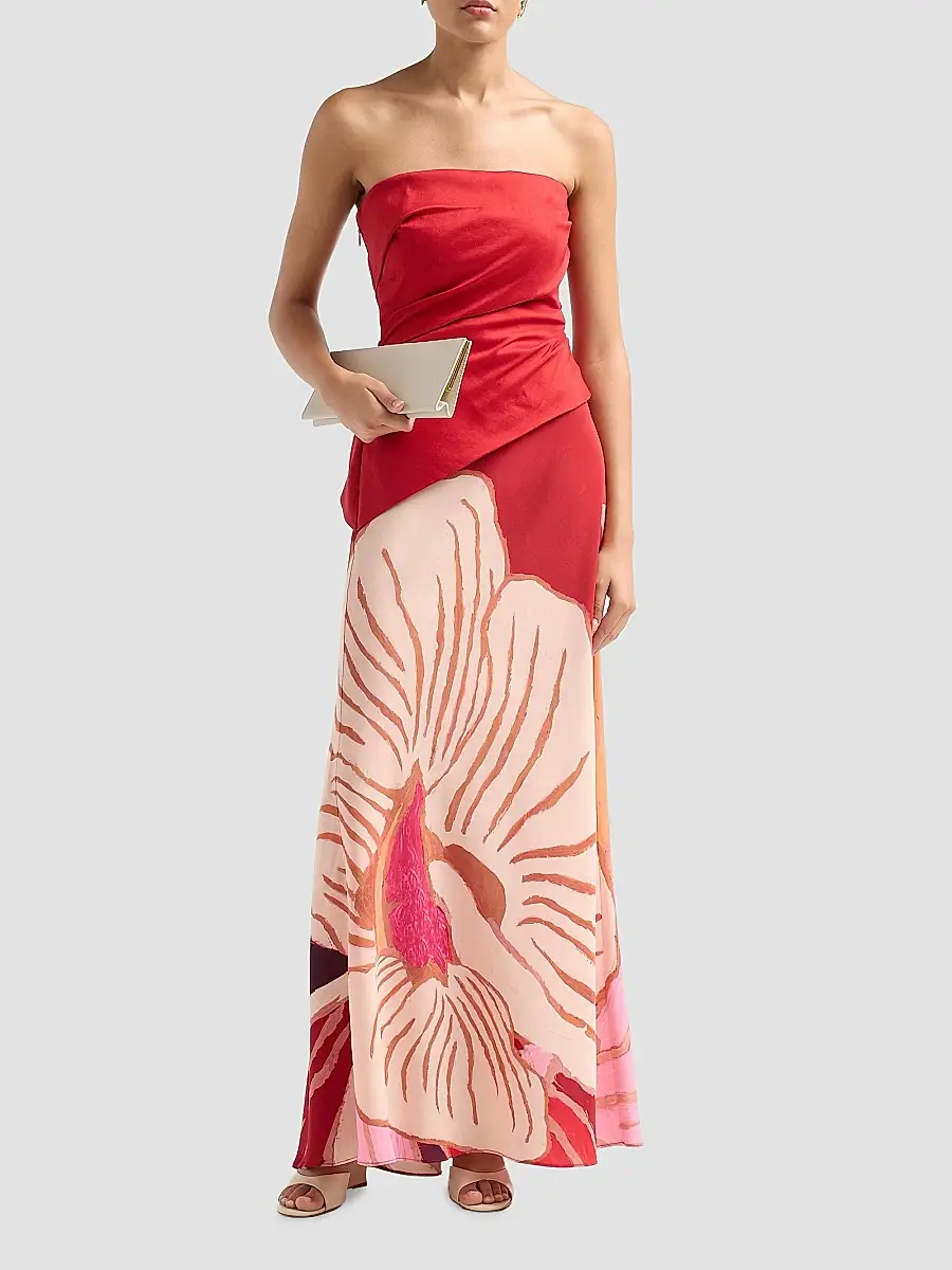 ACLER Women's Femme Fatale Lingle Floral Strapless Maxi Dress | Thumbnail 2 ACLER Women's Femme Fatale Lingle Floral Strapless Maxi Dress | Thumbnail 2