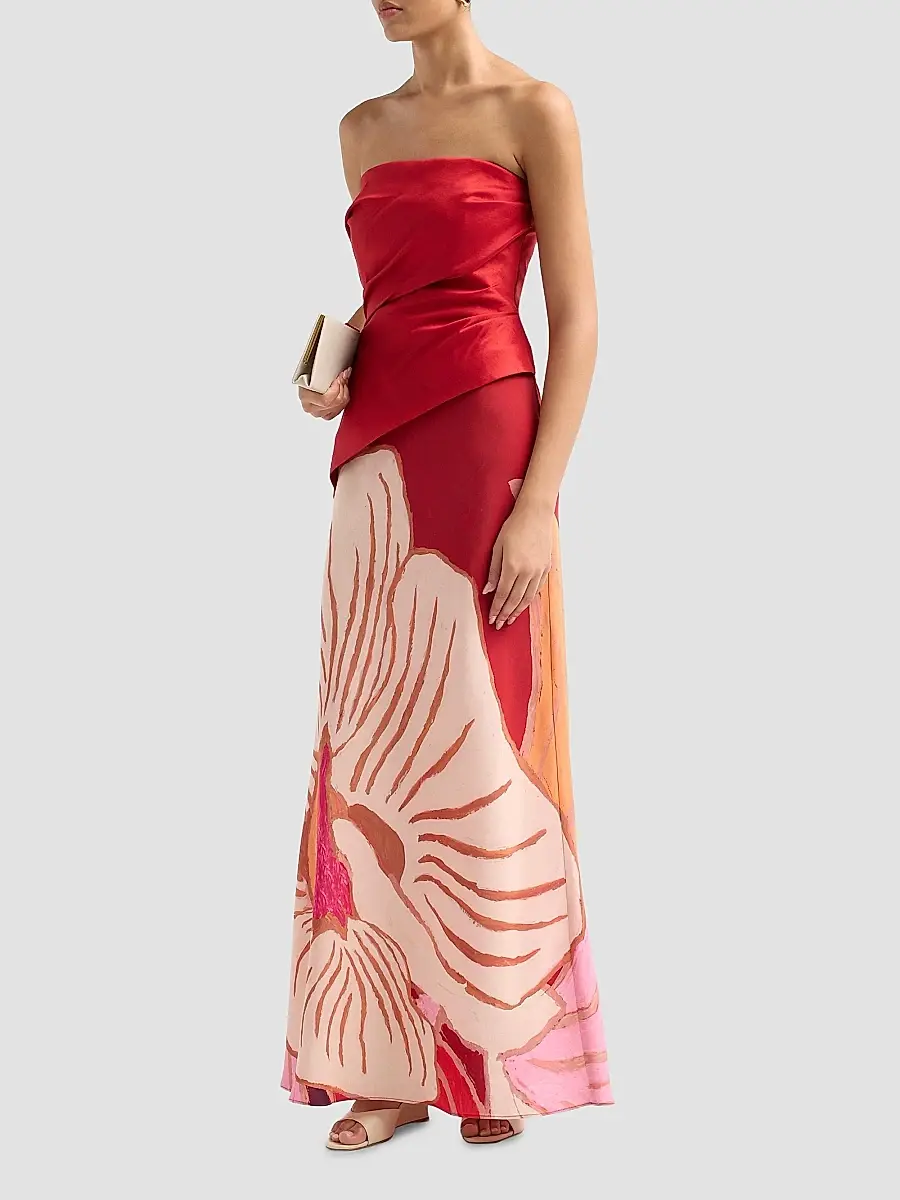 ACLER Women's Femme Fatale Lingle Floral Strapless Maxi Dress | Thumbnail 3 ACLER Women's Femme Fatale Lingle Floral Strapless Maxi Dress | Thumbnail 3