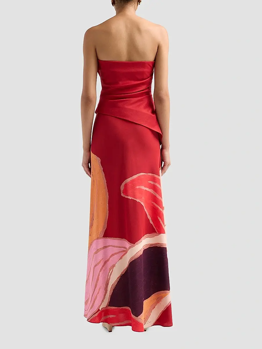 ACLER Women's Femme Fatale Lingle Floral Strapless Maxi Dress | Thumbnail 4 ACLER Women's Femme Fatale Lingle Floral Strapless Maxi Dress | Thumbnail 4