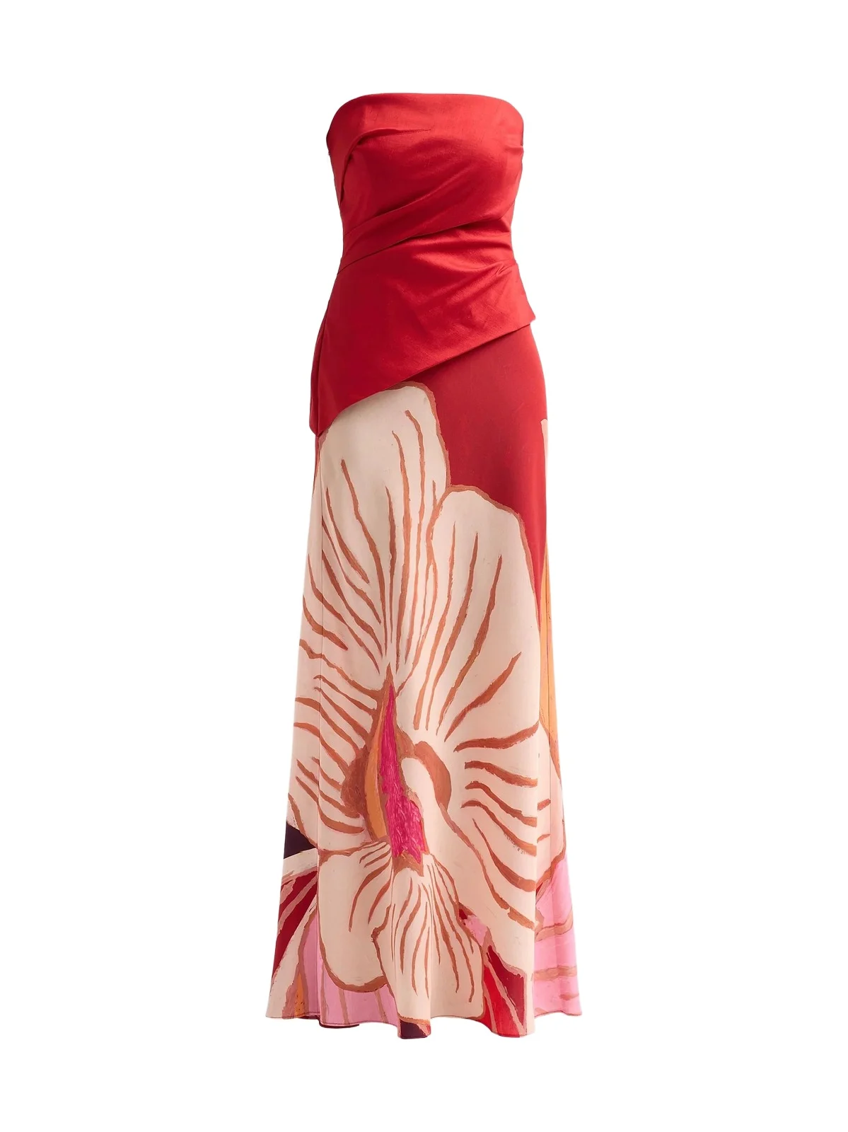 Women's Femme Fatale Lingle Floral Strapless Maxi Dress Women's Femme Fatale Lingle Floral Strapless Maxi Dress