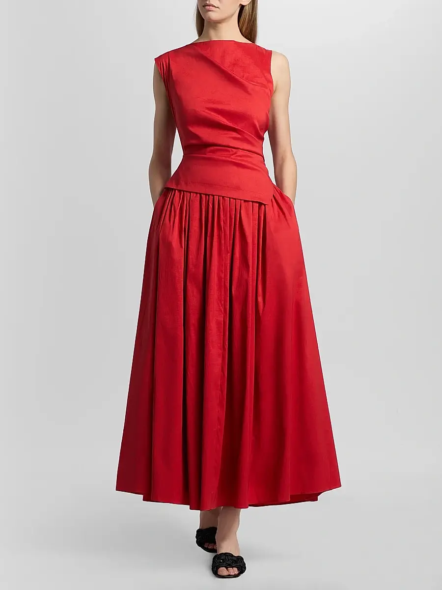 ACLER Women's Femme Fatale Robakker A-Line Maxi Dress | Thumbnail 2