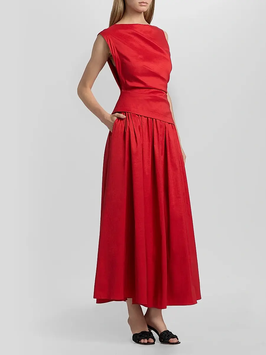 ACLER Women's Femme Fatale Robakker A-Line Maxi Dress | Thumbnail 4