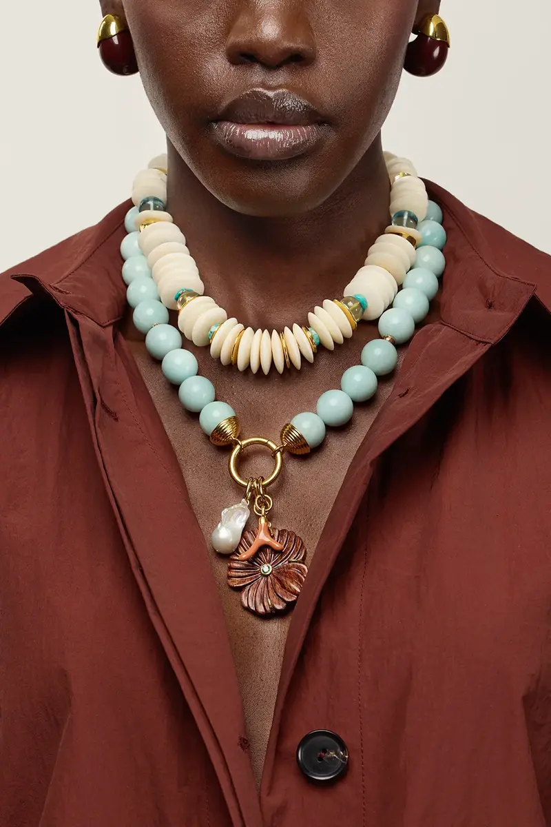 Lizzie Fortunato Amazonite Desert Bloom Necklace | Thumbnail 3 Lizzie Fortunato Amazonite Desert Bloom Necklace | Thumbnail 3
