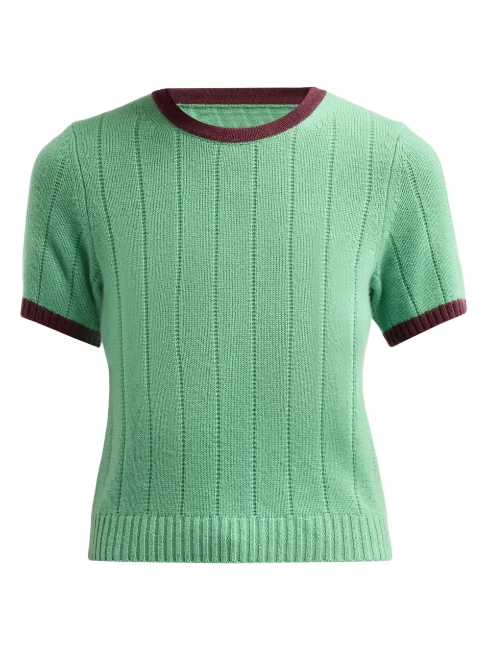 Guest In Residence Women's Rib Ringer Cashmere T-Shirt