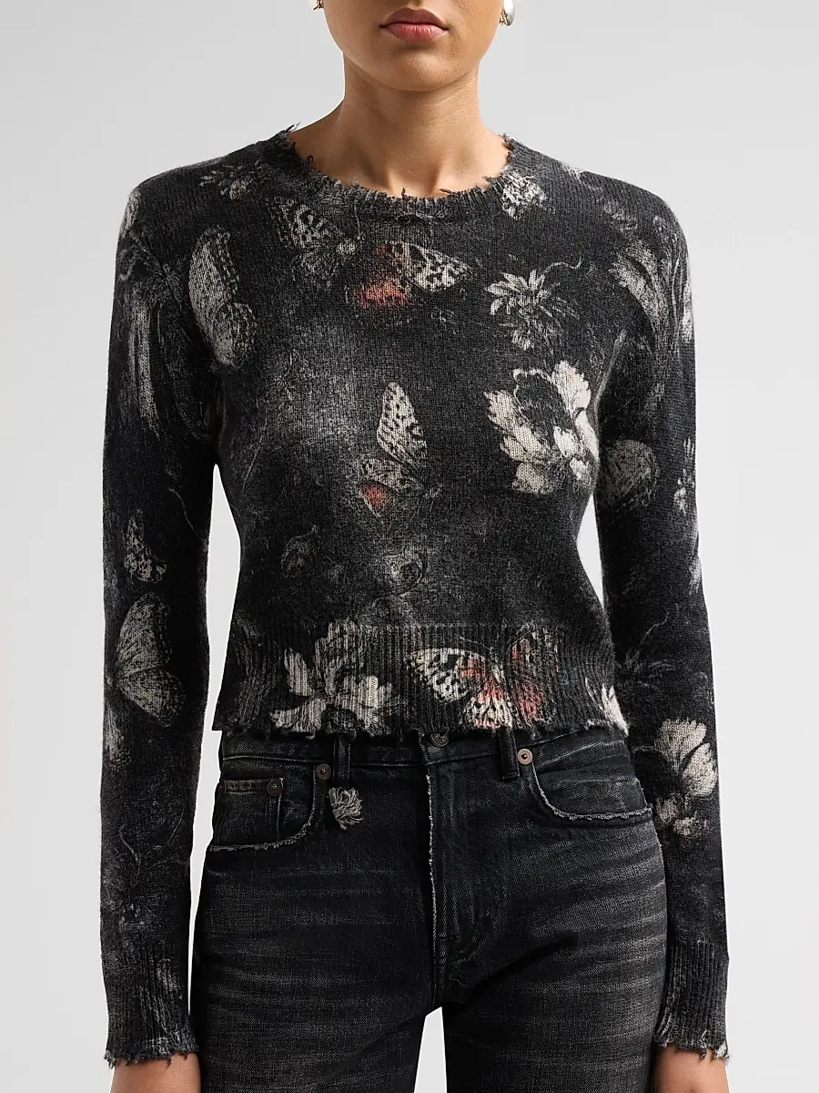 R13 Women's Printed Baby Crewneck Sweater | Thumbnail 5 R13 Women's Printed Baby Crewneck Sweater | Thumbnail 5