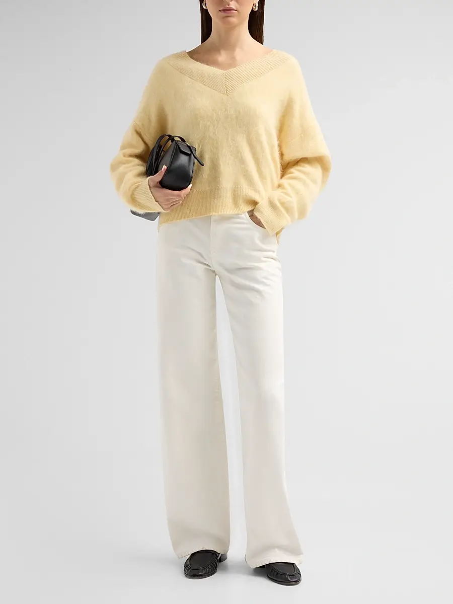 Guest In Residence Women's Grizzly Double V Cashmere Sweater | Thumbnail 2 Guest In Residence Women's Grizzly Double V Cashmere Sweater | Thumbnail 2