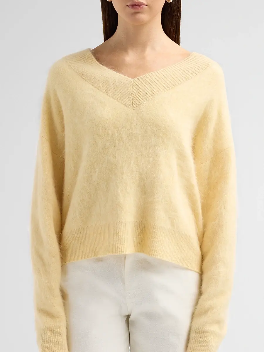Guest In Residence Women's Grizzly Double V Cashmere Sweater | Thumbnail 5 Guest In Residence Women's Grizzly Double V Cashmere Sweater | Thumbnail 5