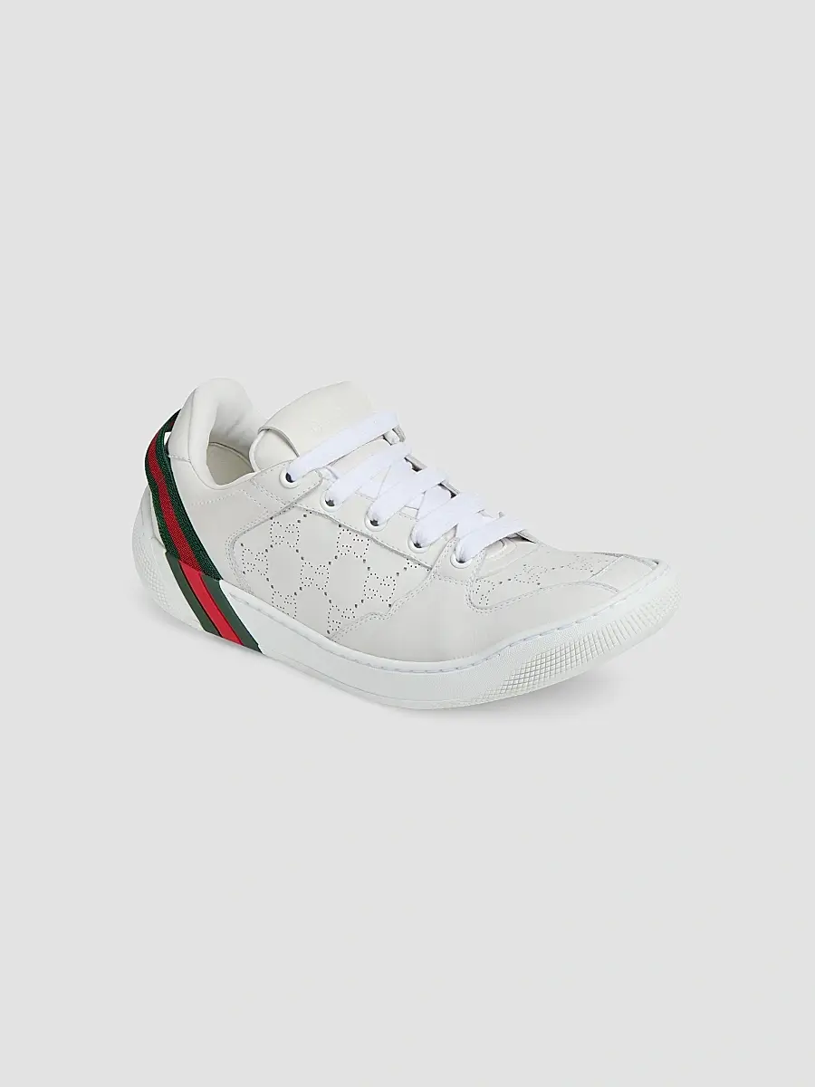 Gucci Women's Screener Perforated Leather Low-Top Sneakers | Thumbnail 2 Gucci Women's Screener Perforated Leather Low-Top Sneakers | Thumbnail 2
