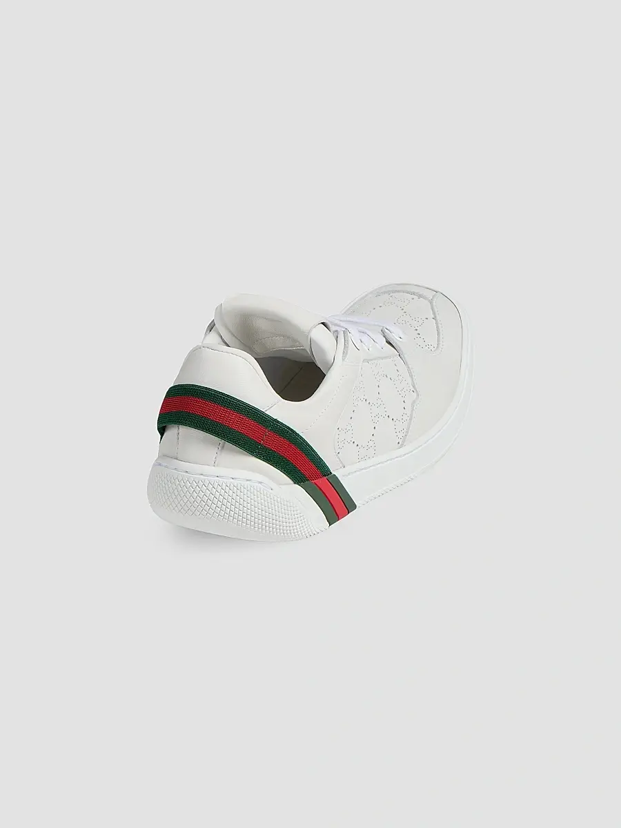 Gucci Women's Screener Perforated Leather Low-Top Sneakers | Thumbnail 3 Gucci Women's Screener Perforated Leather Low-Top Sneakers | Thumbnail 3