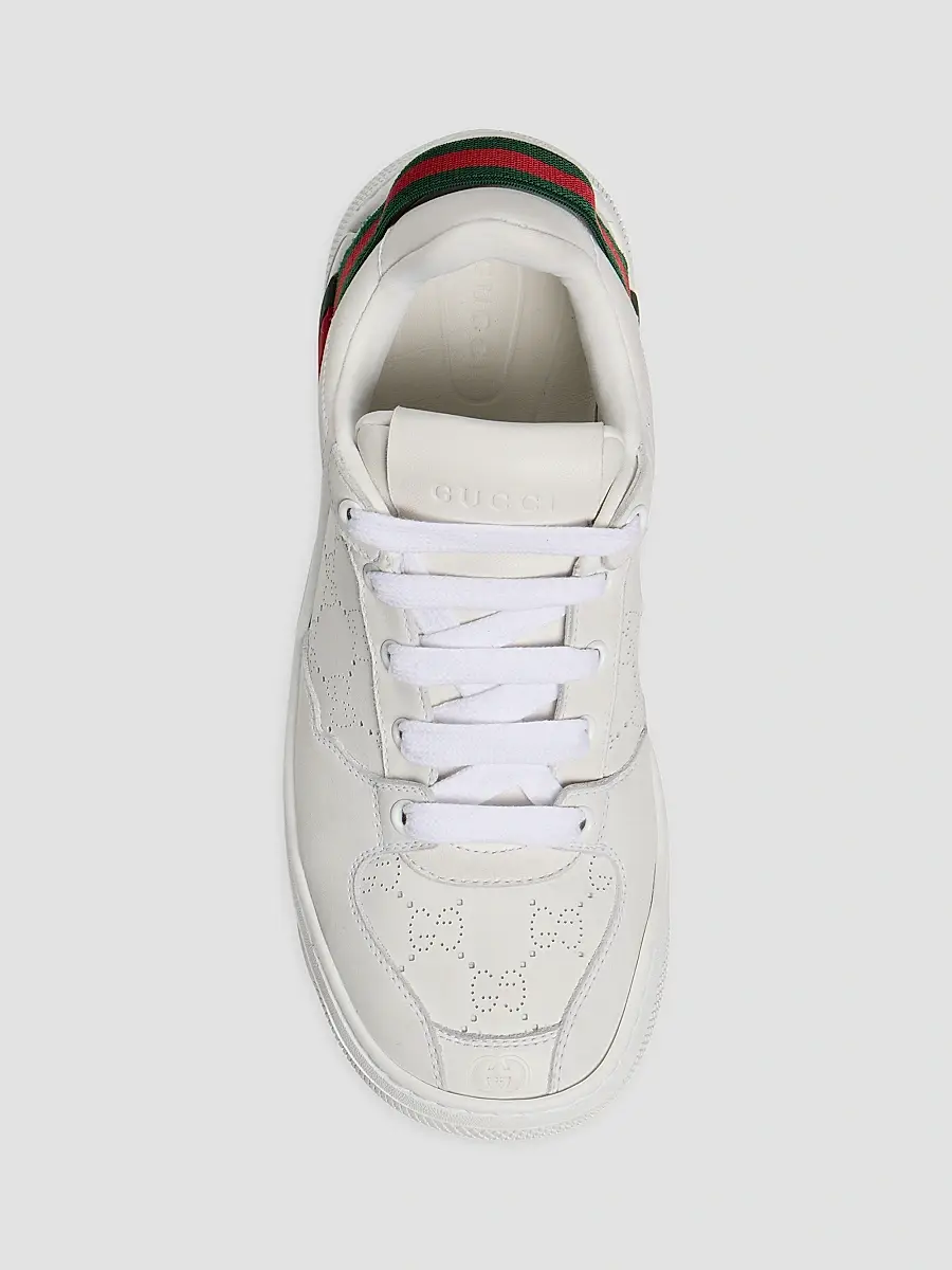 Gucci Women's Screener Perforated Leather Low-Top Sneakers | Thumbnail 5 Gucci Women's Screener Perforated Leather Low-Top Sneakers | Thumbnail 5