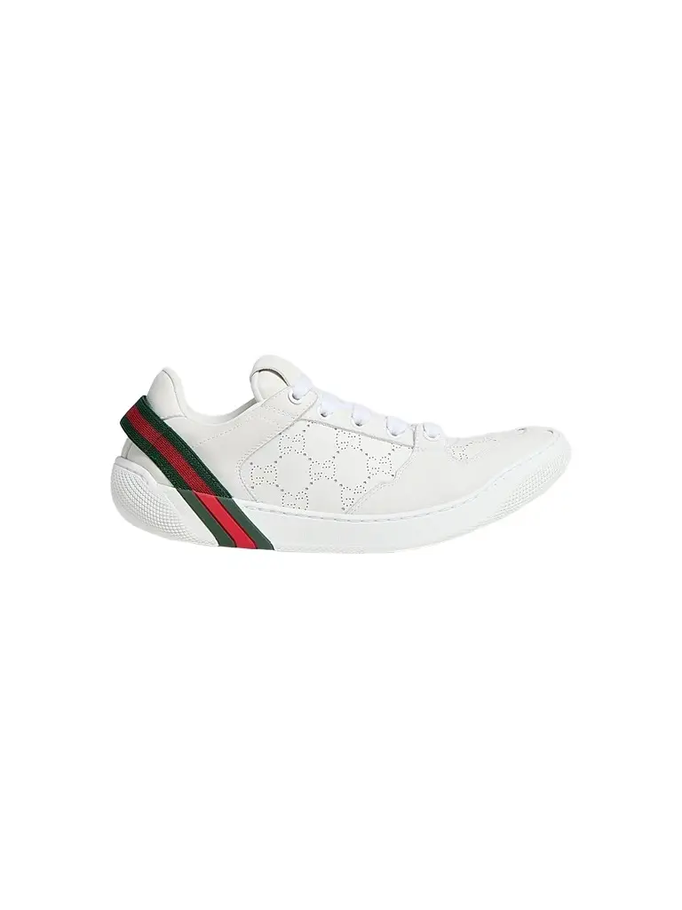Gucci Women's Screener Perforated Leather Low-Top Sneakers - White | Image 1 Gucci Women's Screener Perforated Leather Low-Top Sneakers - White | Image 1