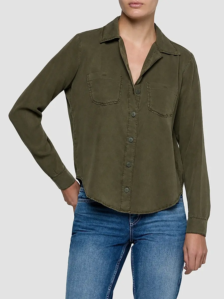 L'Agence Women's Isla Denim Shirt | Thumbnail 3 L'Agence Women's Isla Denim Shirt | Thumbnail 3