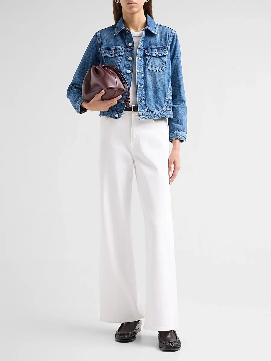 L'Agence Women's Maven Slim Denim Jacket | Thumbnail 2 L'Agence Women's Maven Slim Denim Jacket | Thumbnail 2
