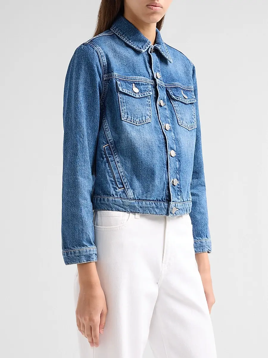 L'Agence Women's Maven Slim Denim Jacket | Thumbnail 4 L'Agence Women's Maven Slim Denim Jacket | Thumbnail 4