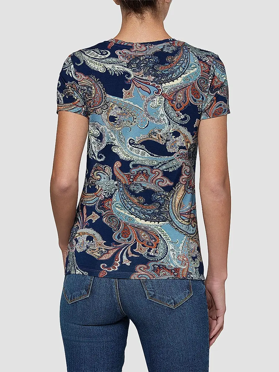 L'Agence Women's Ressi Paisley Crewneck T-Shirt | Thumbnail 3 L'Agence Women's Ressi Paisley Crewneck T-Shirt | Thumbnail 3