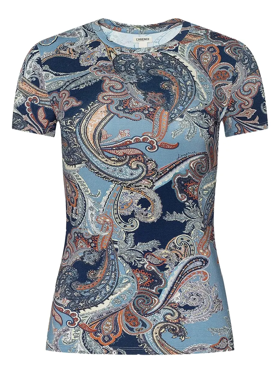 L'Agence Women's Ressi Paisley Crewneck T-Shirt