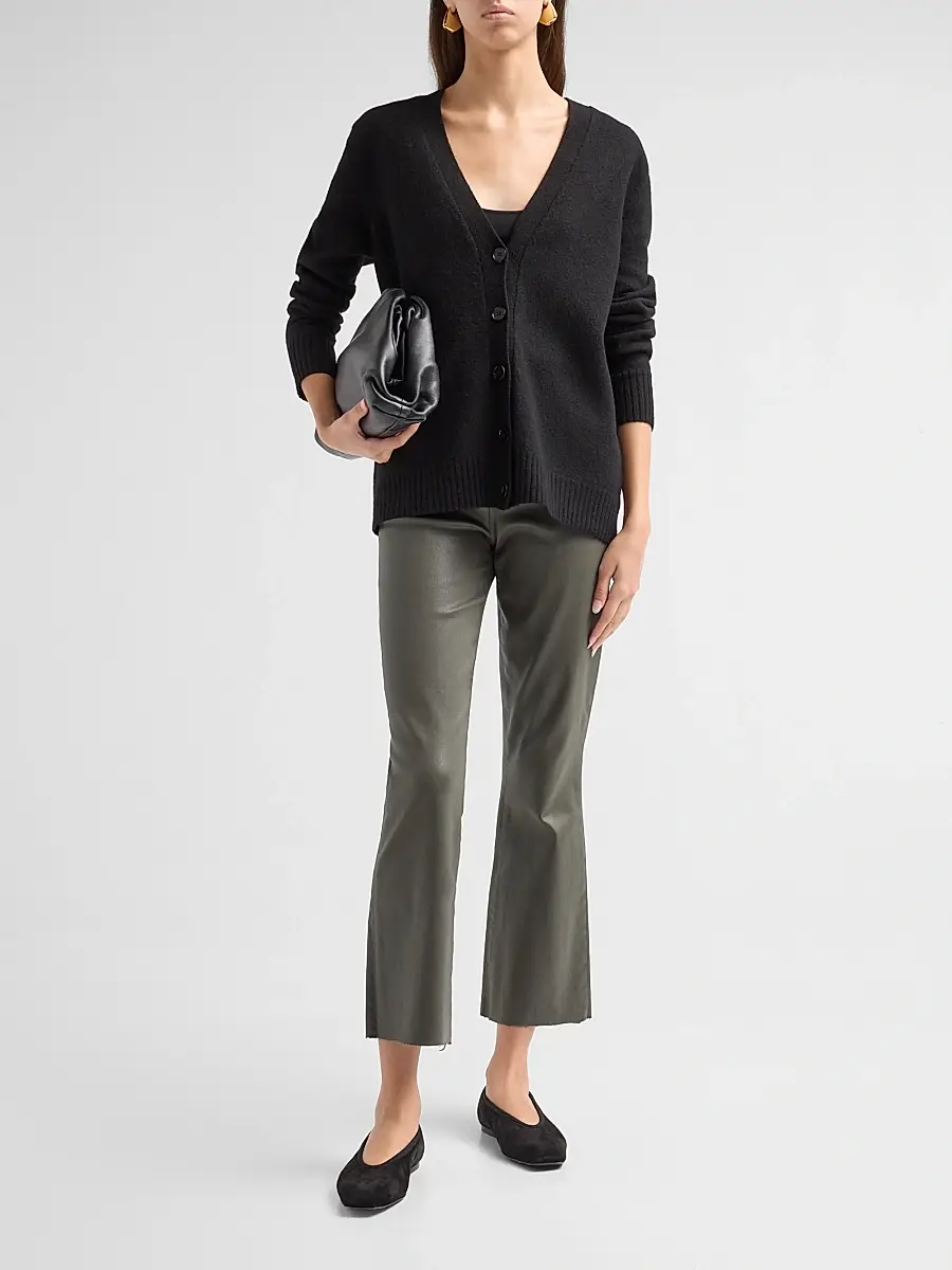L'Agence Women's Kendra Coated High-Rise Crop Flare Jeans | Thumbnail 2 L'Agence Women's Kendra Coated High-Rise Crop Flare Jeans | Thumbnail 2