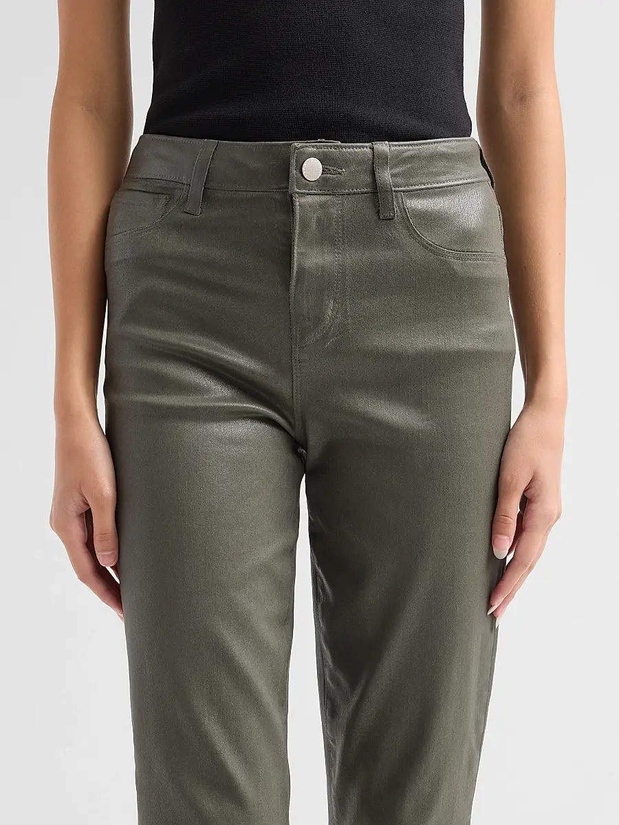 L'Agence Women's Kendra Coated High-Rise Crop Flare Jeans | Thumbnail 5 L'Agence Women's Kendra Coated High-Rise Crop Flare Jeans | Thumbnail 5