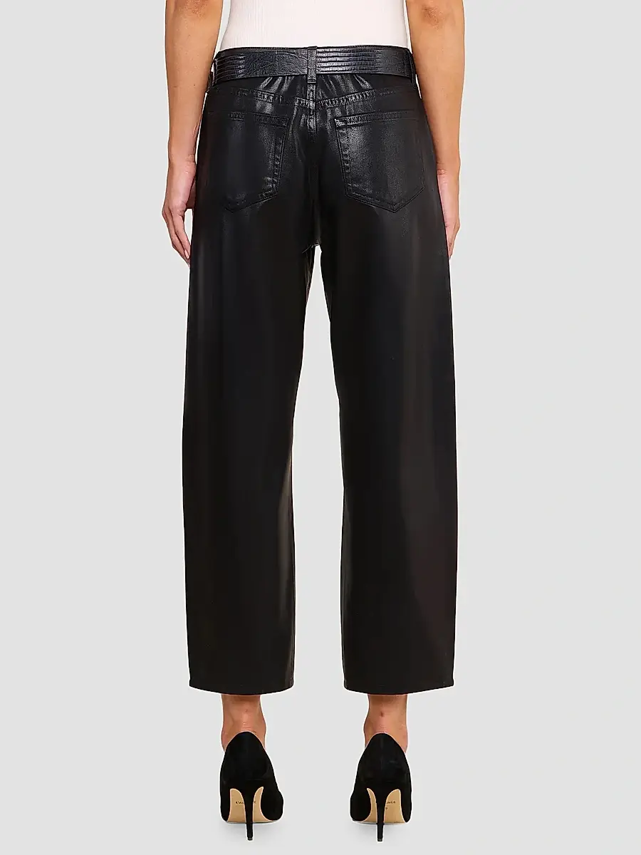 L'Agence Women's Mallis Coated High-Rise Barrel-Leg Jeans | Thumbnail 3 L'Agence Women's Mallis Coated High-Rise Barrel-Leg Jeans | Thumbnail 3