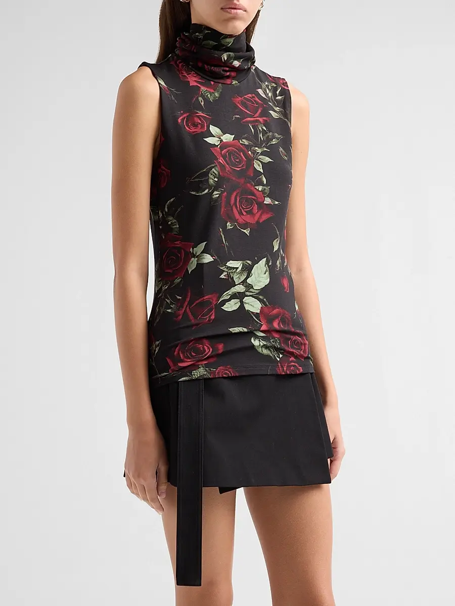 L'Agence Women's Ceci Sleeveless Turtleneck Top | Thumbnail 4 L'Agence Women's Ceci Sleeveless Turtleneck Top | Thumbnail 4