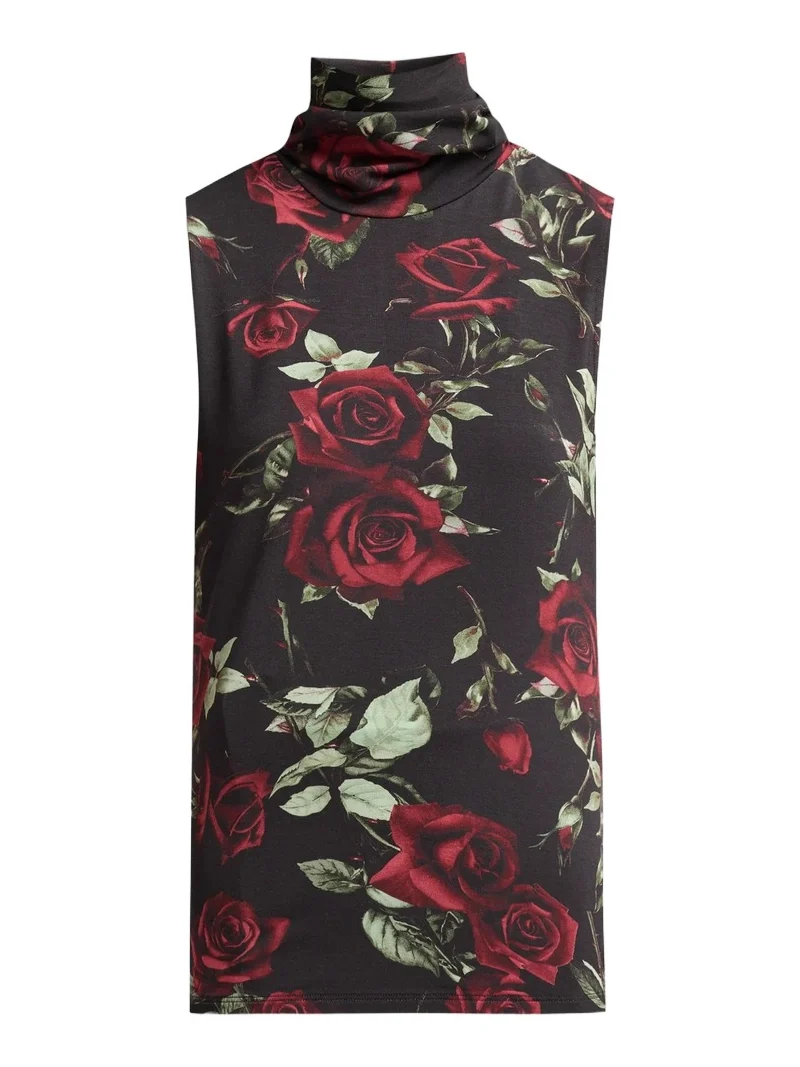 L'Agence Women's Ceci Sleeveless Turtleneck Top