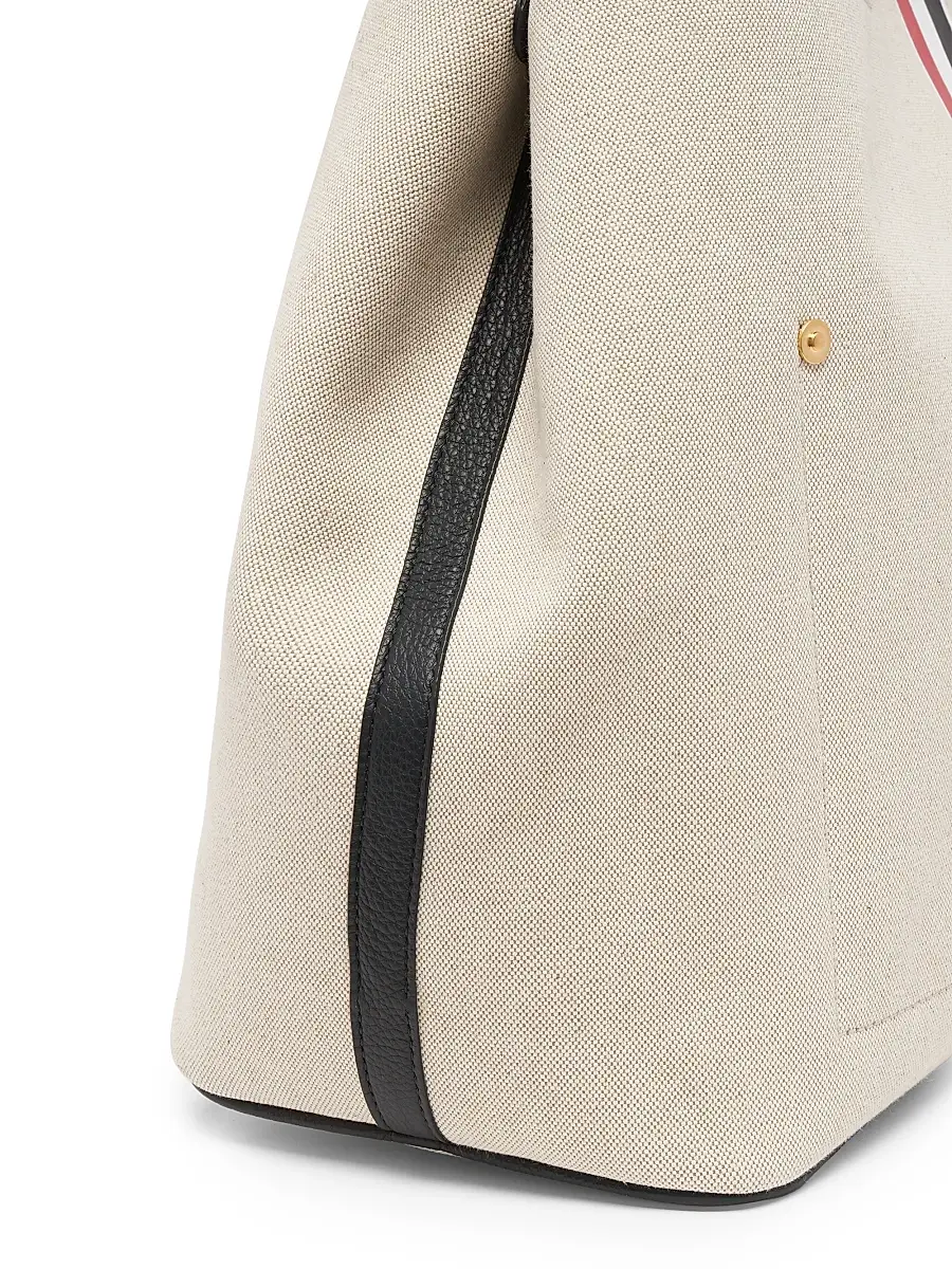 Thom Browne Men's Striped Canvas Horizontal Tote Bag | Thumbnail 6 Thom Browne Men's Striped Canvas Horizontal Tote Bag | Thumbnail 6