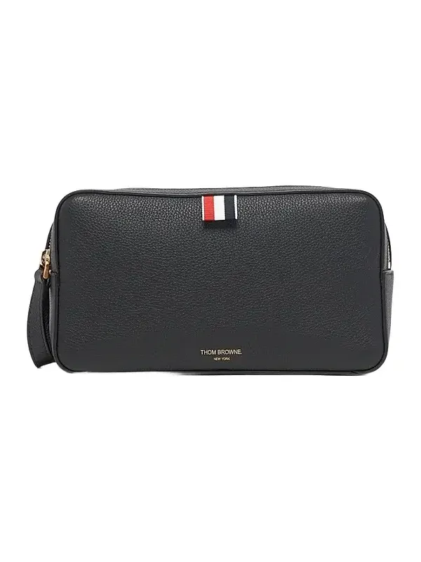 Thom Browne Pebble Grain Leather Cosmetic Bag