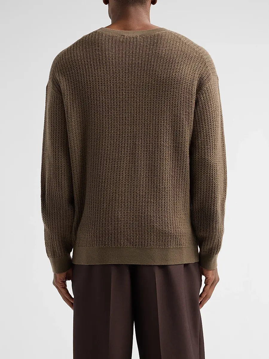Frame Men's Textured Wool Crewneck Sweater | Thumbnail 3 Frame Men's Textured Wool Crewneck Sweater | Thumbnail 3