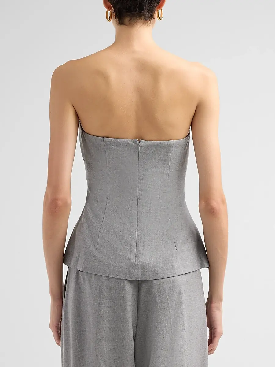 Ronny Kobo Women's Nessa Strapless Peplum Top | Thumbnail 3 Ronny Kobo Women's Nessa Strapless Peplum Top | Thumbnail 3