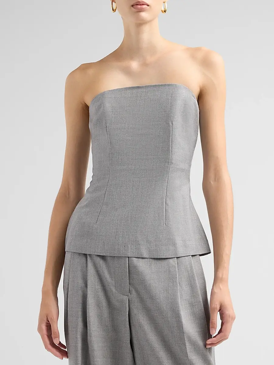 Ronny Kobo Women's Nessa Strapless Peplum Top | Thumbnail 4 Ronny Kobo Women's Nessa Strapless Peplum Top | Thumbnail 4