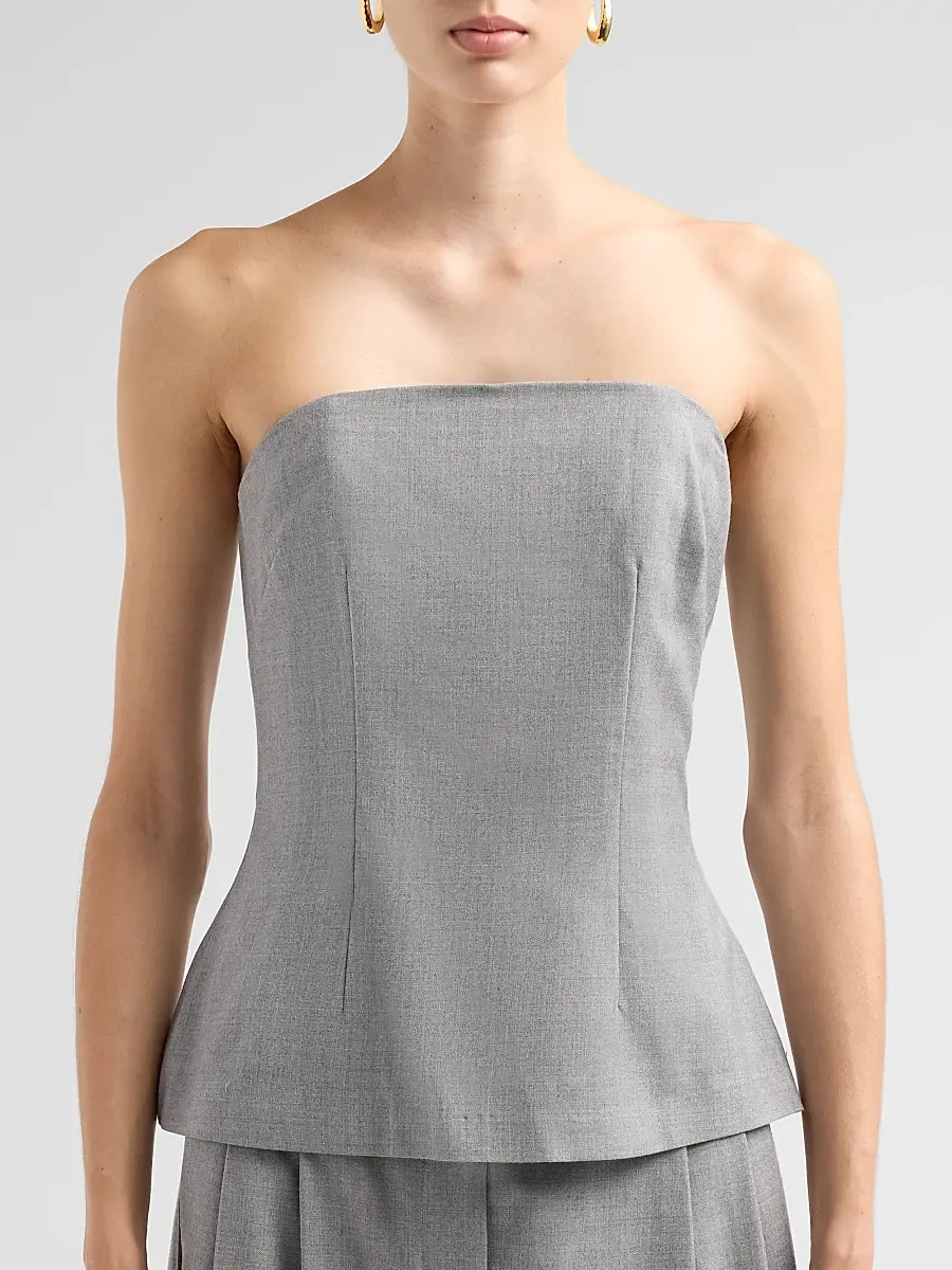 Ronny Kobo Women's Nessa Strapless Peplum Top | Thumbnail 5 Ronny Kobo Women's Nessa Strapless Peplum Top | Thumbnail 5